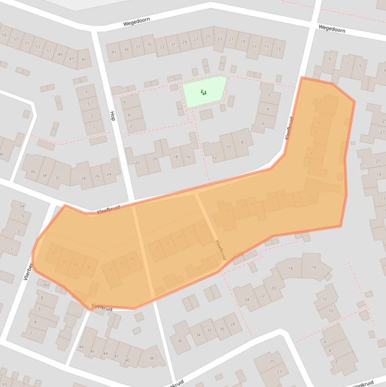 Kaart van postcodegebied 5432EG.