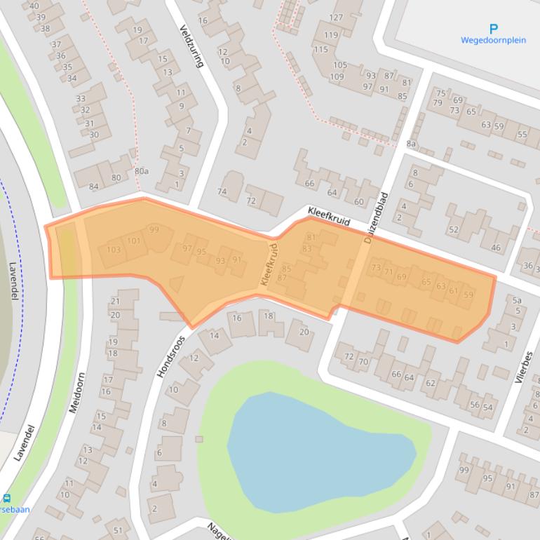 Kaart van postcodegebied 5432EH.