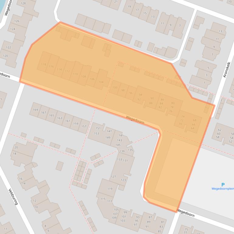 Kaart van postcodegebied 5432ER.