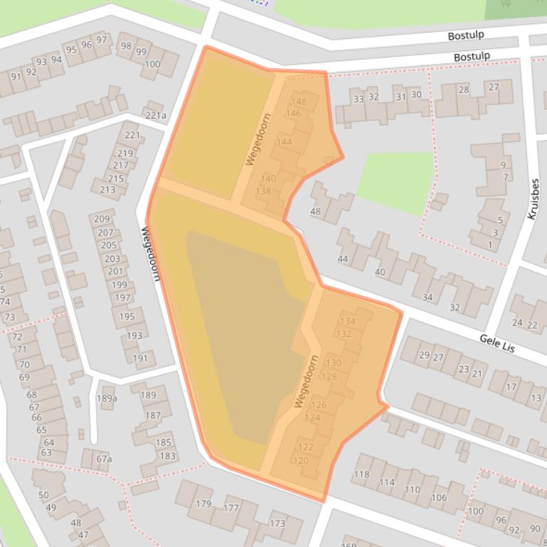 Kaart van postcodegebied 5432ES.