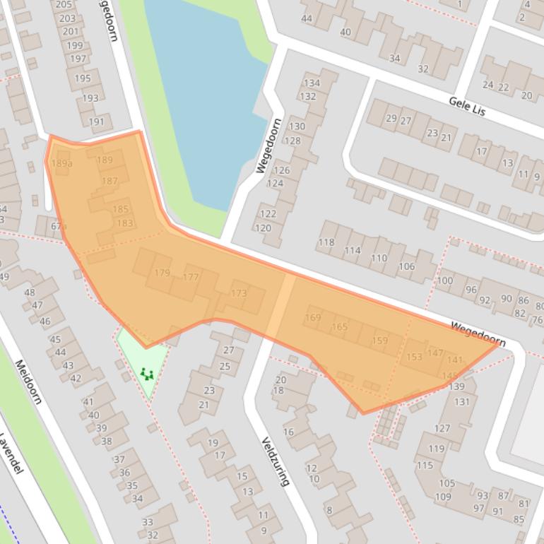 Kaart van postcodegebied 5432EW.