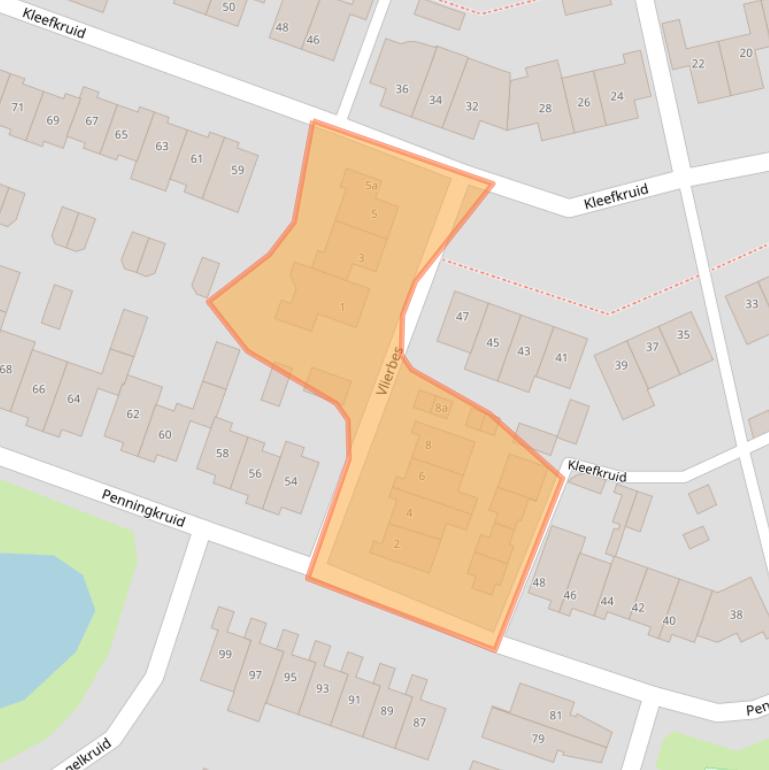 Kaart van postcodegebied 5432GH.