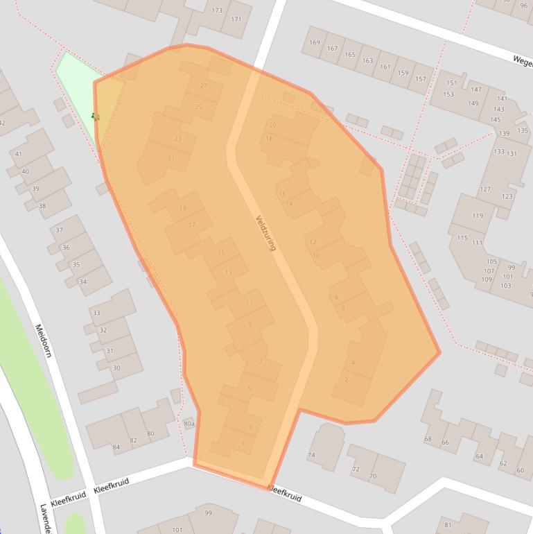 Kaart van postcodegebied 5432GP.