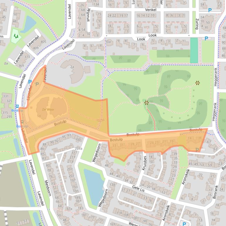 Kaart van postcodegebied 5432HK.
