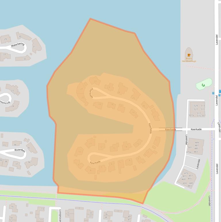 Kaart van postcodegebied 5432KA.