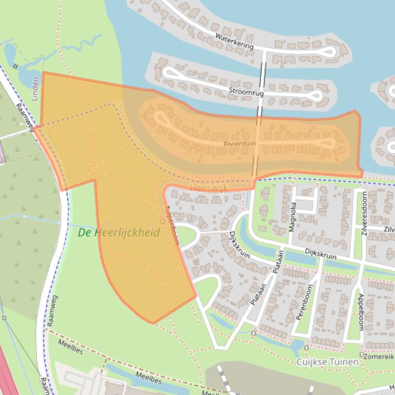 Kaart van postcodegebied 5432KC.