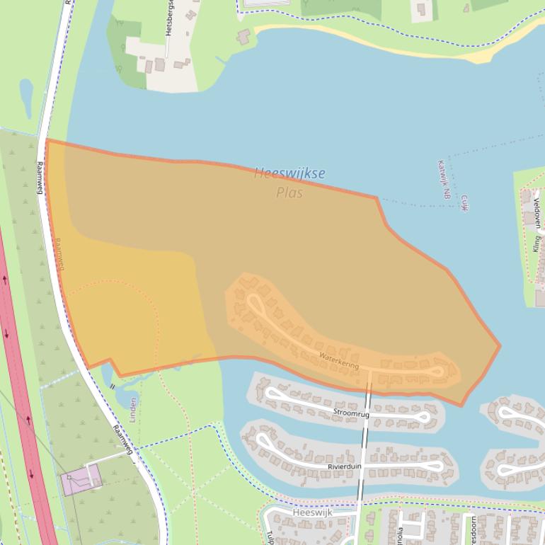 Kaart van postcodegebied 5432KE.