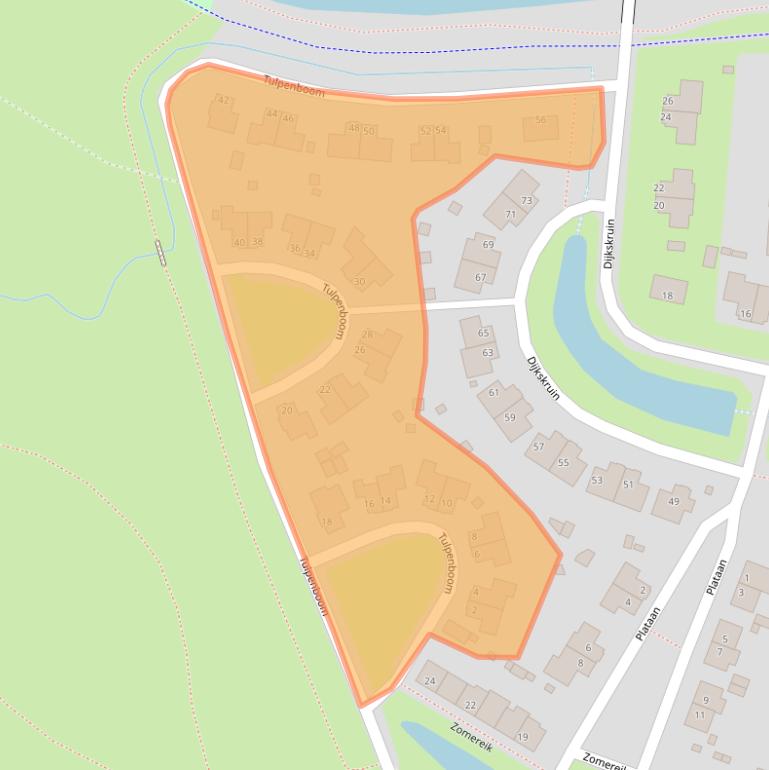 Kaart van postcodegebied 5432KL.