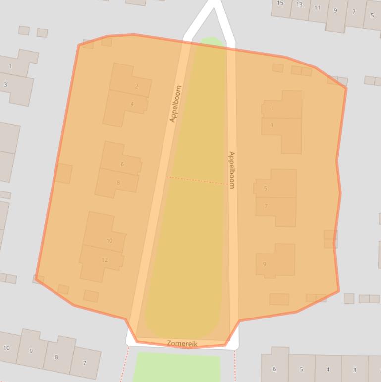 Kaart van postcodegebied 5432KP.
