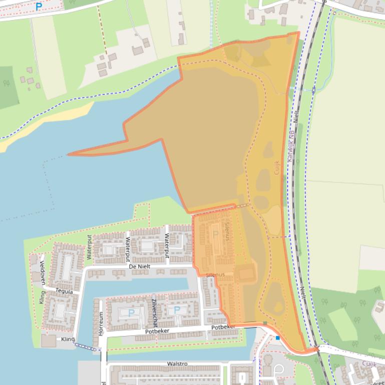 Kaart van postcodegebied 5432MG.