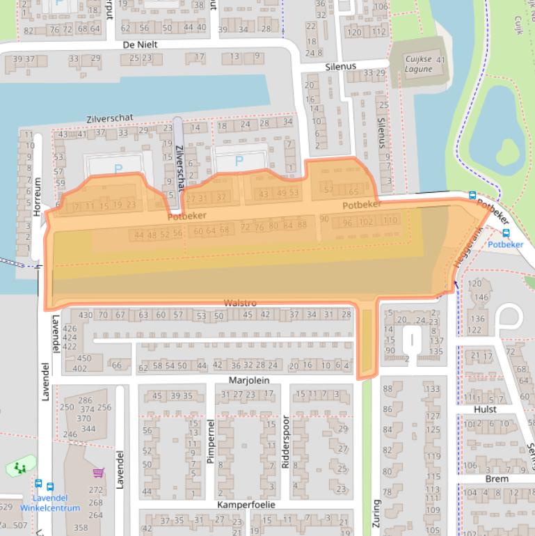 Kaart van postcodegebied 5432MK.