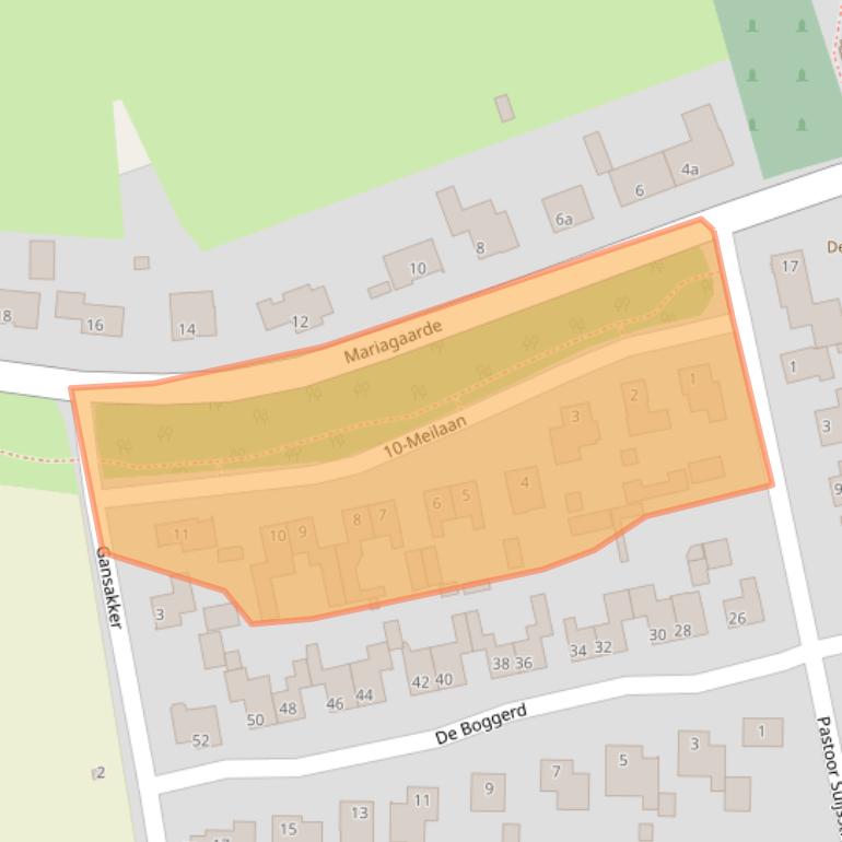 Kaart van postcodegebied 5433KB.