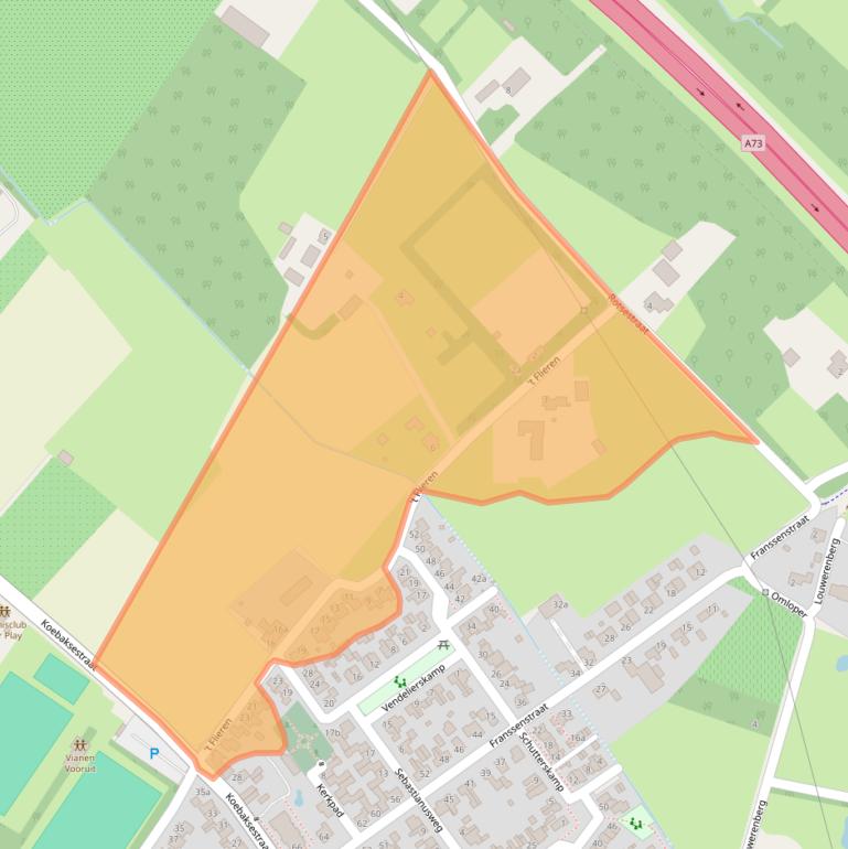 Kaart van postcodegebied 5434LB.