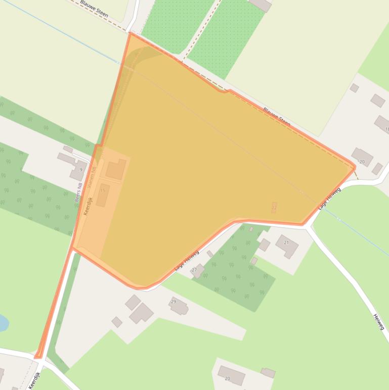 Kaart van postcodegebied 5434PB.