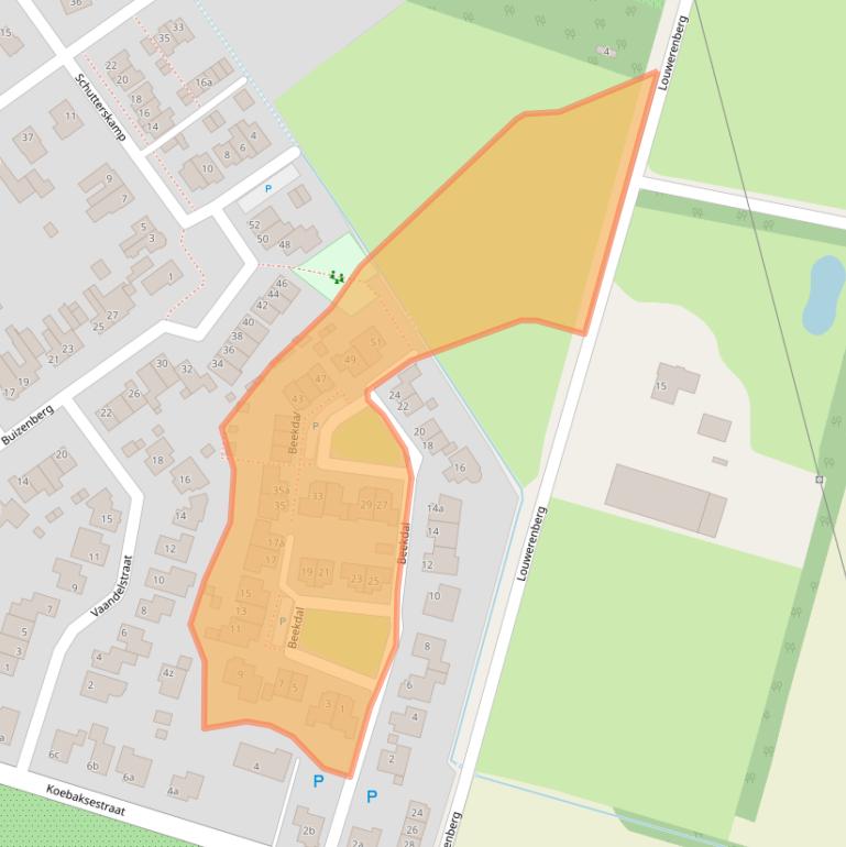 Kaart van postcodegebied 5434RC.