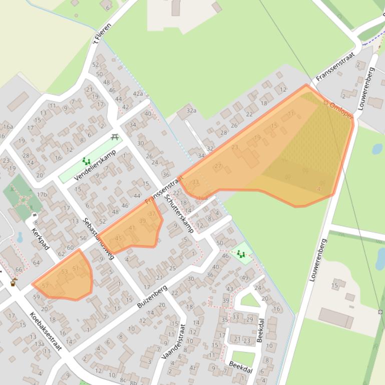 Kaart van postcodegebied 5434SE.