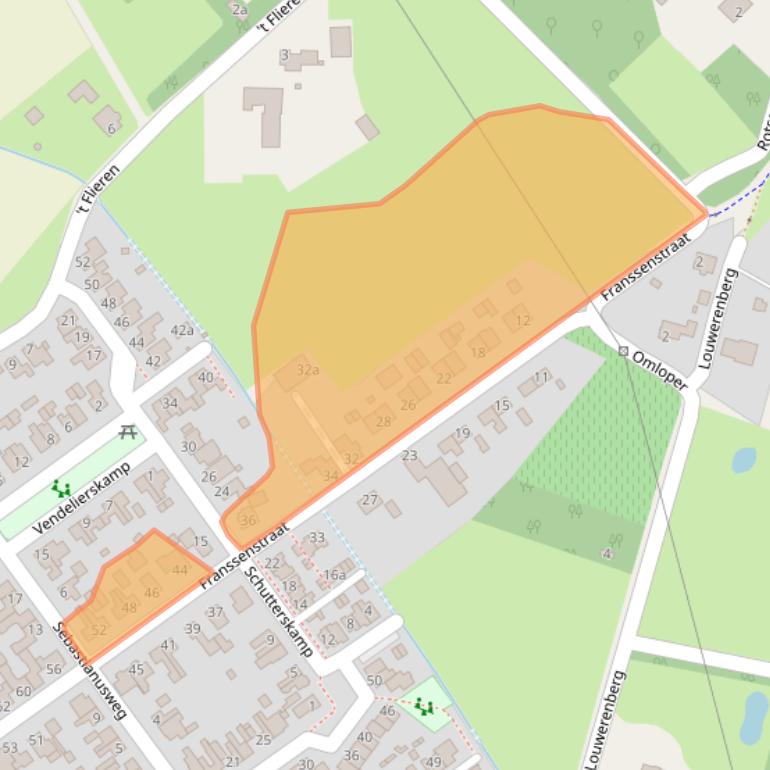 Kaart van postcodegebied 5434SH.