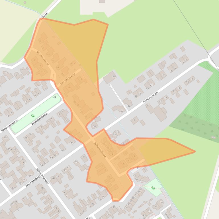 Kaart van postcodegebied 5434SL.