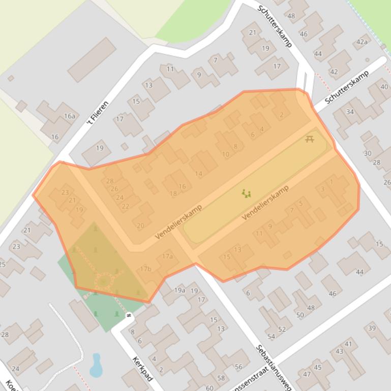 Kaart van postcodegebied 5434SM.