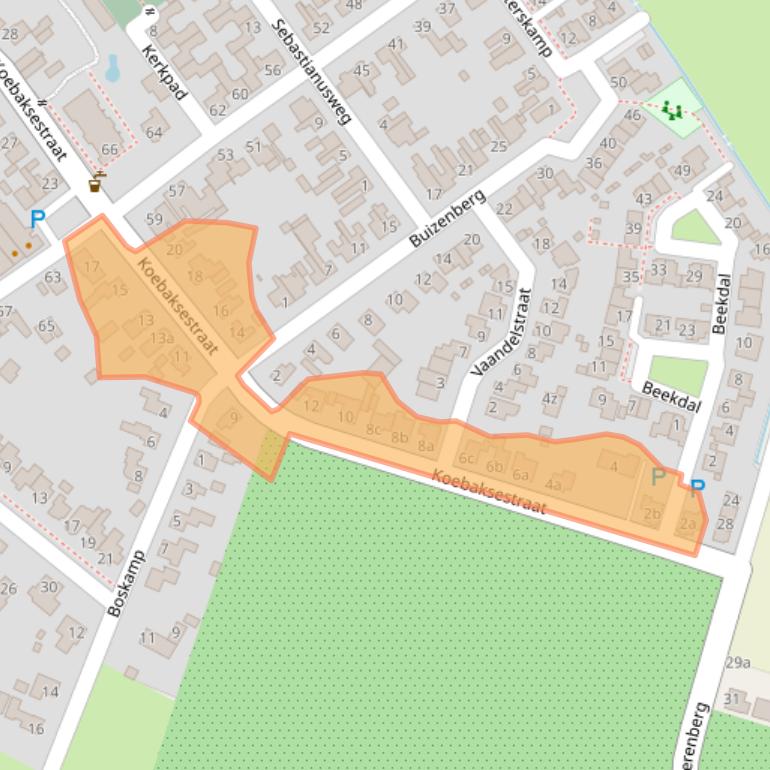 Kaart van postcodegebied 5434ST.