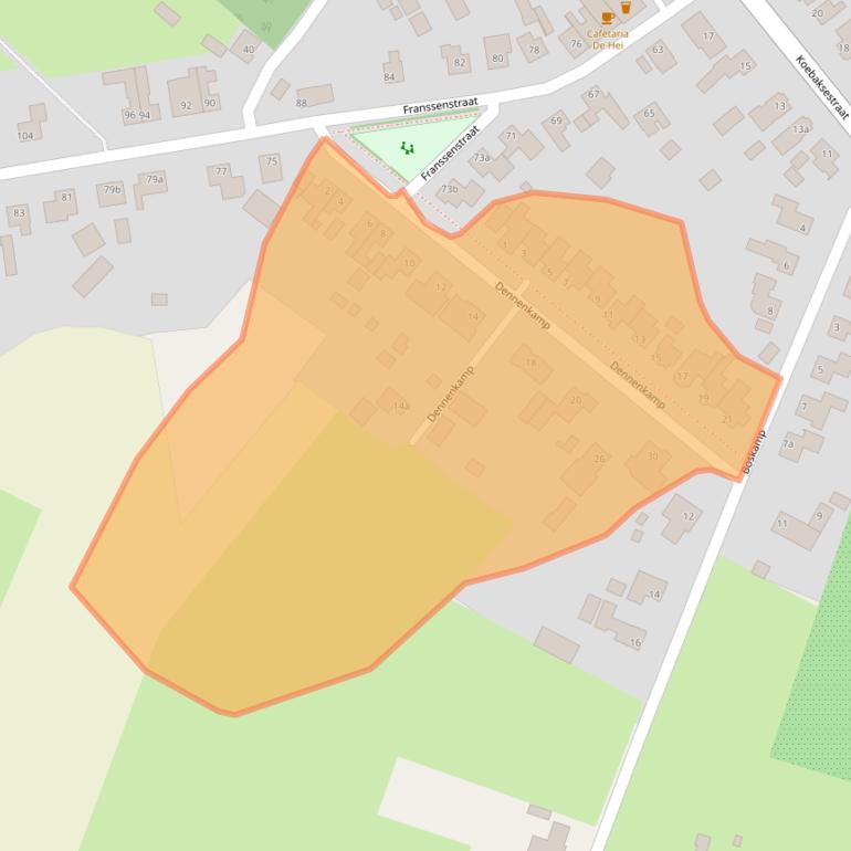 Kaart van postcodegebied 5434SV.