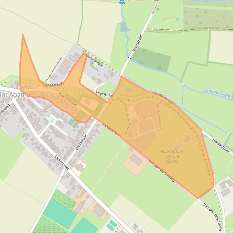 Kaart van postcodegebied 5435XD.