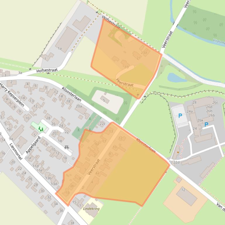 Kaart van postcodegebied 5435XE.