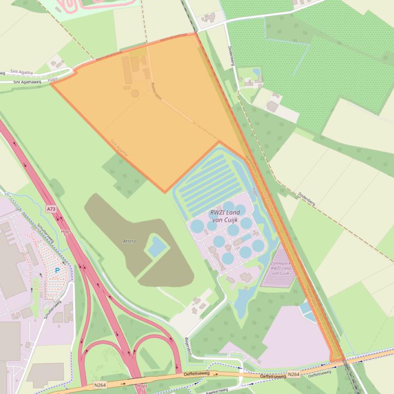 Kaart van postcodegebied 5435XP.