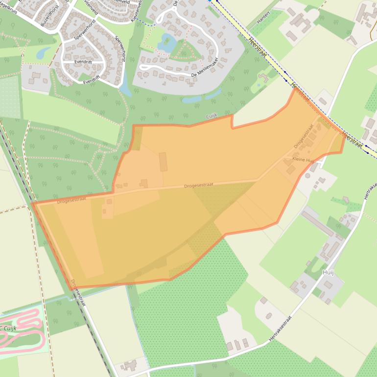 Kaart van postcodegebied 5435XT.