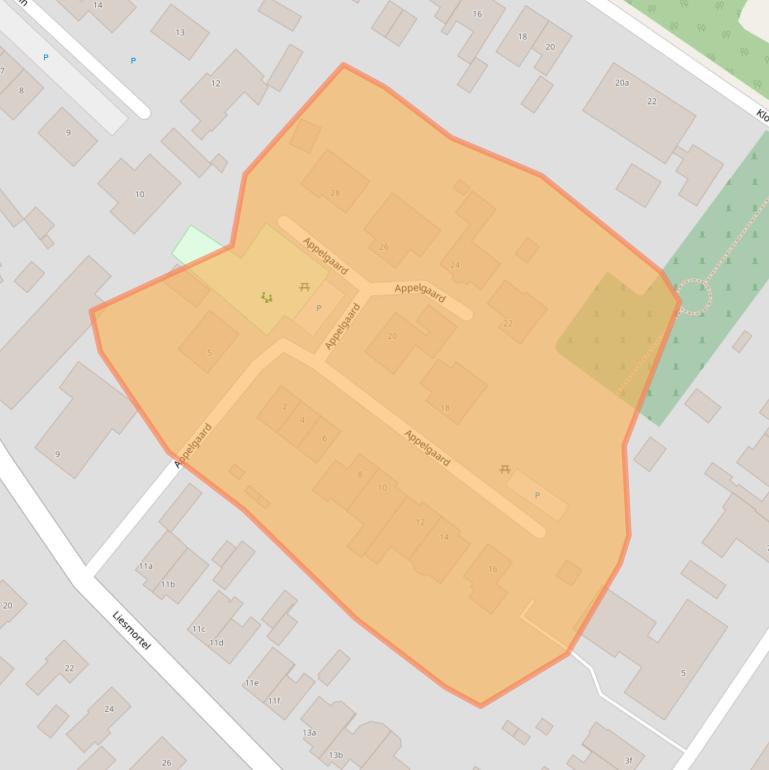 Kaart van postcodegebied 5435XX.