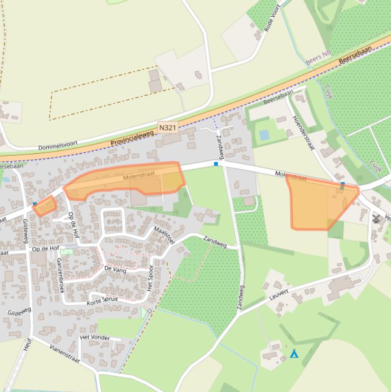 Kaart van postcodegebied 5437AB.