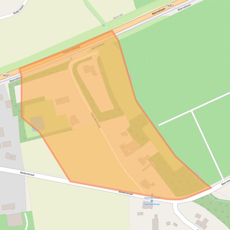 Kaart van postcodegebied 5437AC.