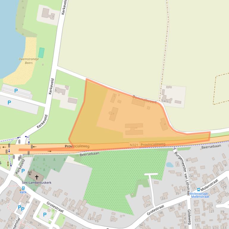 Kaart van postcodegebied 5437AD.