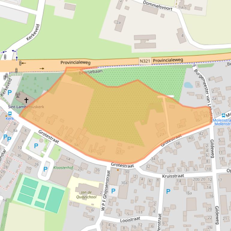 Kaart van postcodegebied 5437AR.