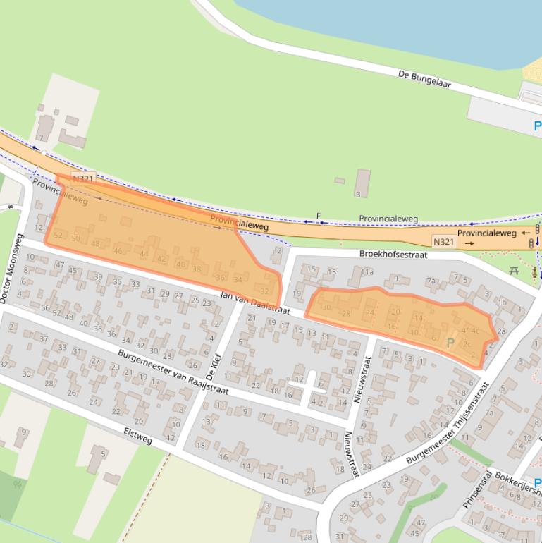 Kaart van postcodegebied 5437AZ.