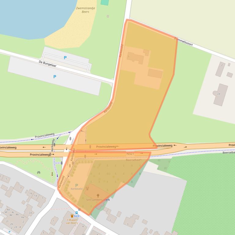 Kaart van postcodegebied 5437BH.