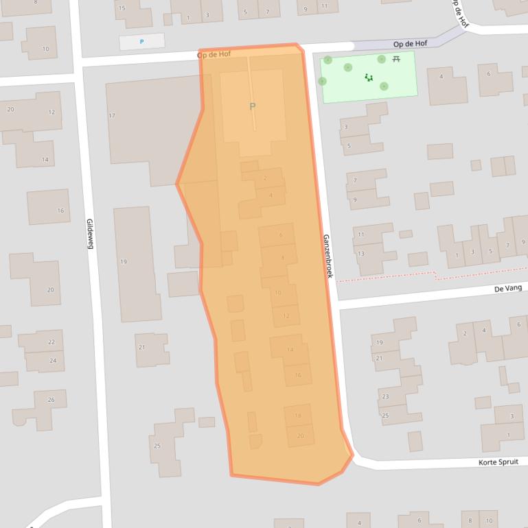 Kaart van postcodegebied 5437BK.