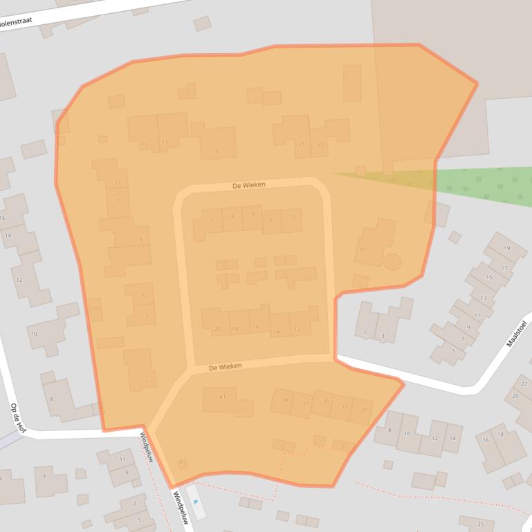 Kaart van postcodegebied 5437BM.