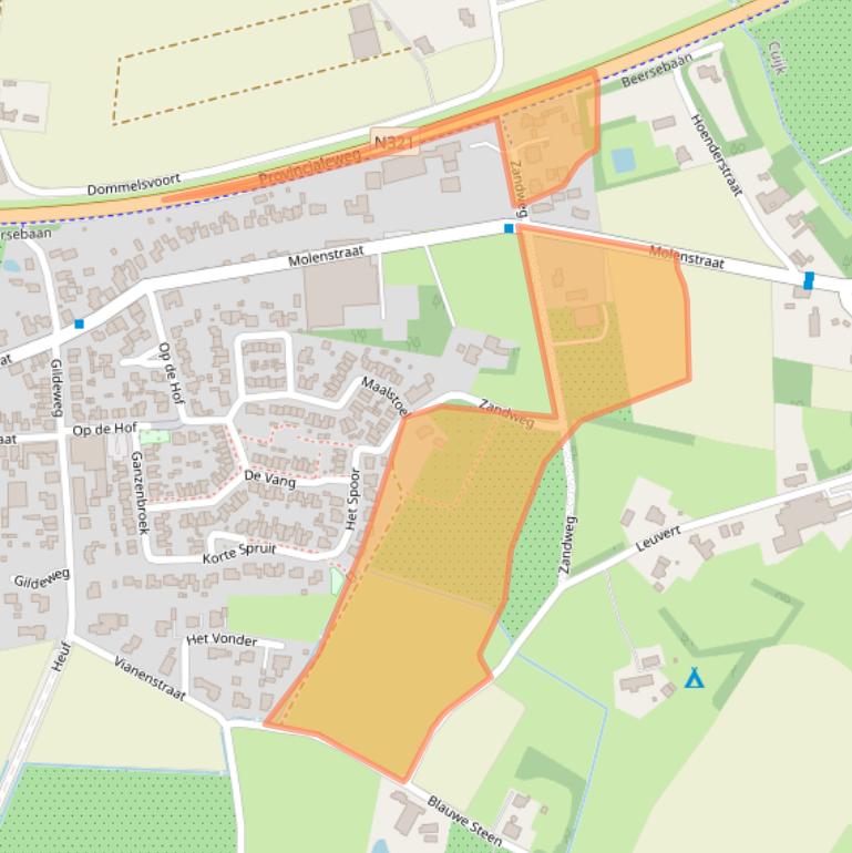 Kaart van postcodegebied 5437BS.
