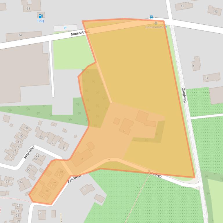 Kaart van postcodegebied 5437BT.