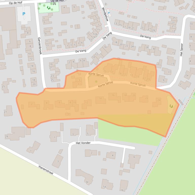 Kaart van postcodegebied 5437BV.