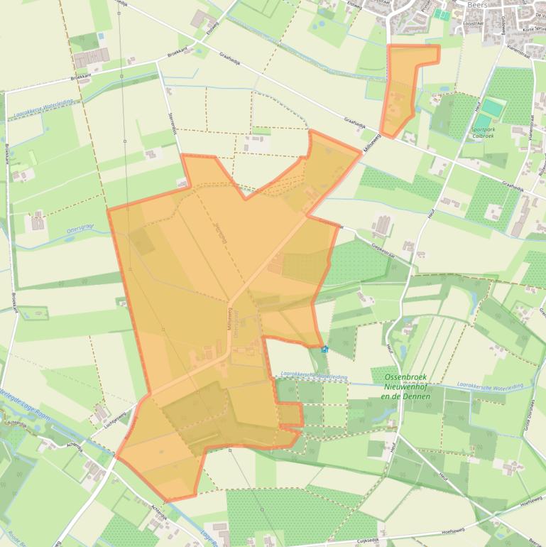 Kaart van postcodegebied 5437NB.