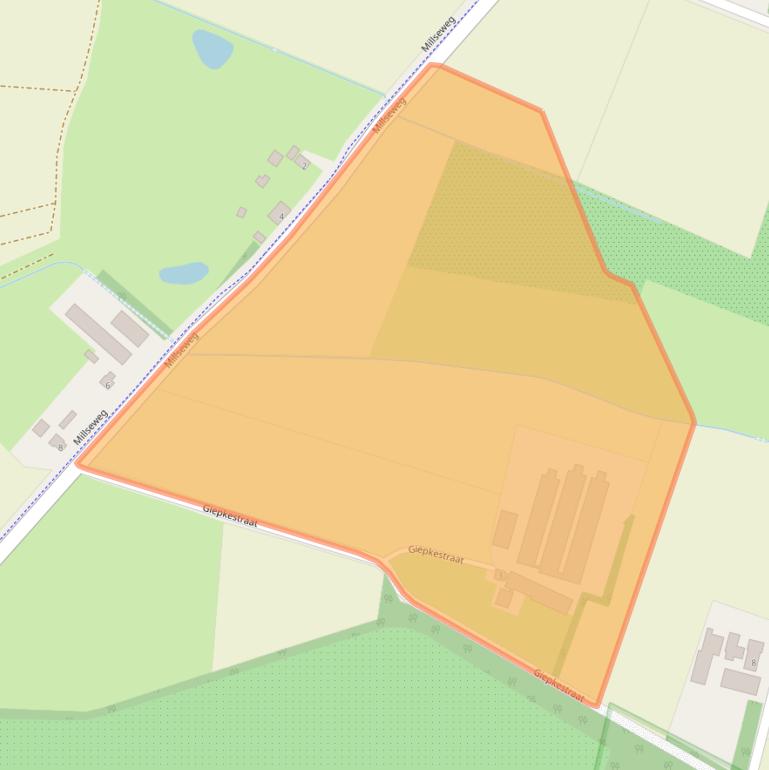 Kaart van postcodegebied 5437NC.