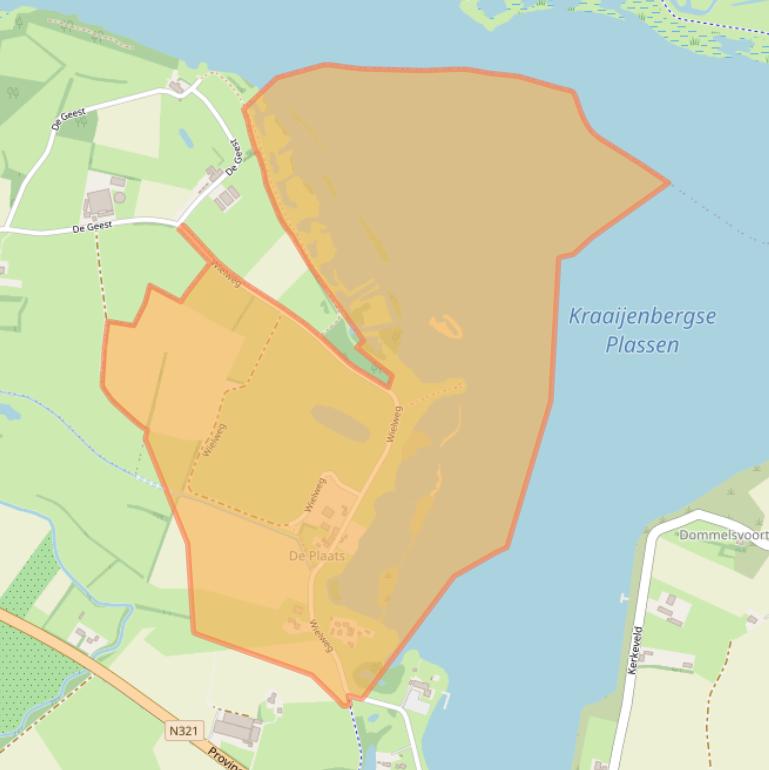 Kaart van postcodegebied 5437PA.