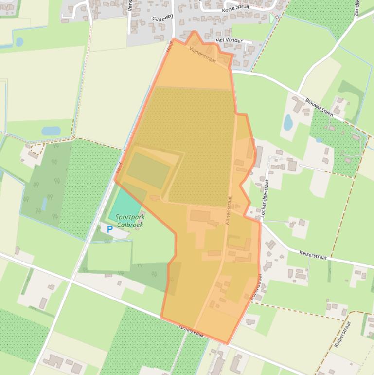 Kaart van postcodegebied 5437PG.