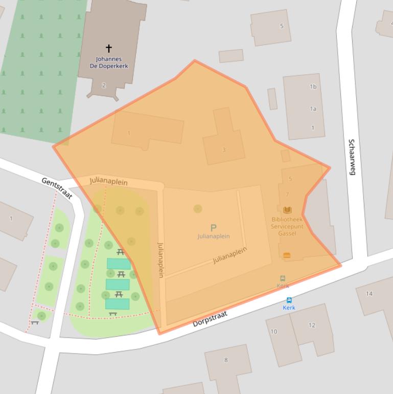 Kaart van postcodegebied 5438AK.