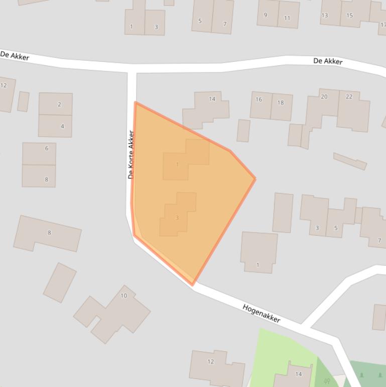 Kaart van postcodegebied 5438AV.