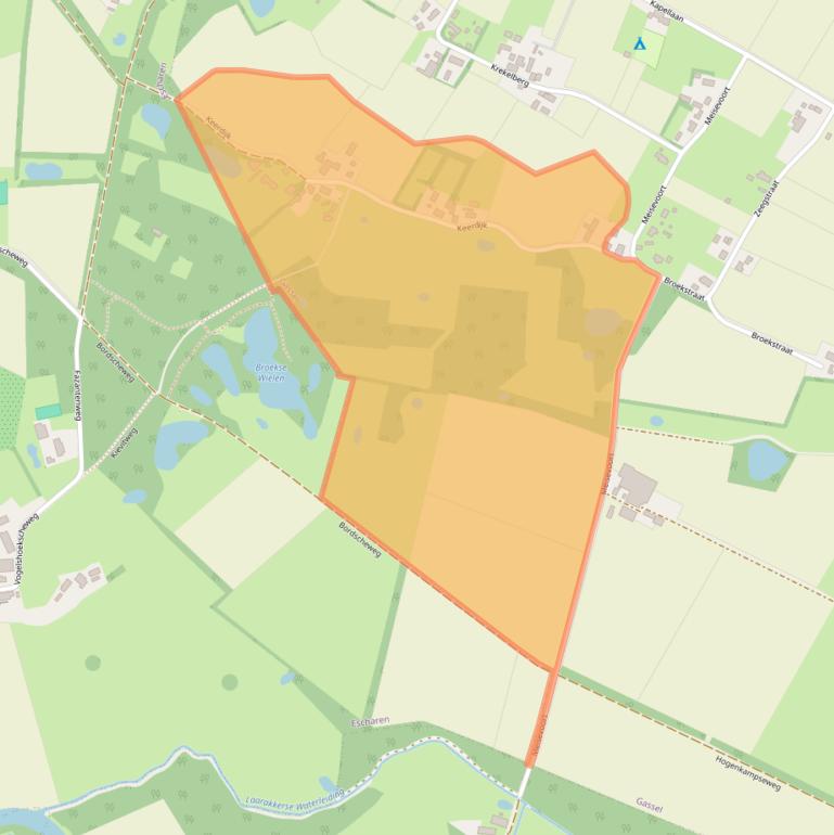 Kaart van postcodegebied 5438NL.