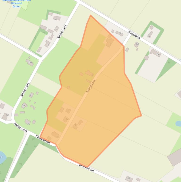 Kaart van postcodegebied 5438NM.