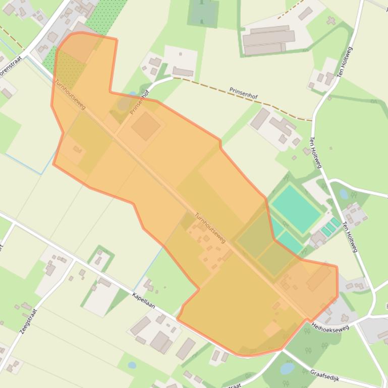 Kaart van postcodegebied 5438NR.